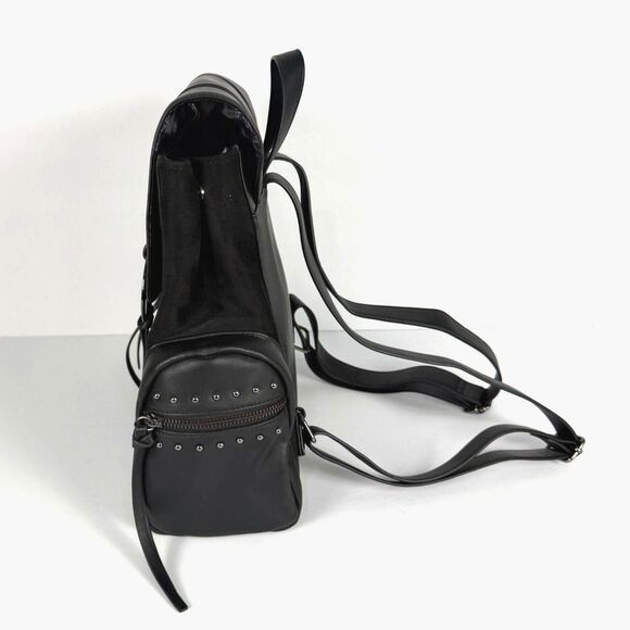 Blackcraft Cult Gothic Pentagram Backpack Black Studded Vegan Leather Bag main image 7